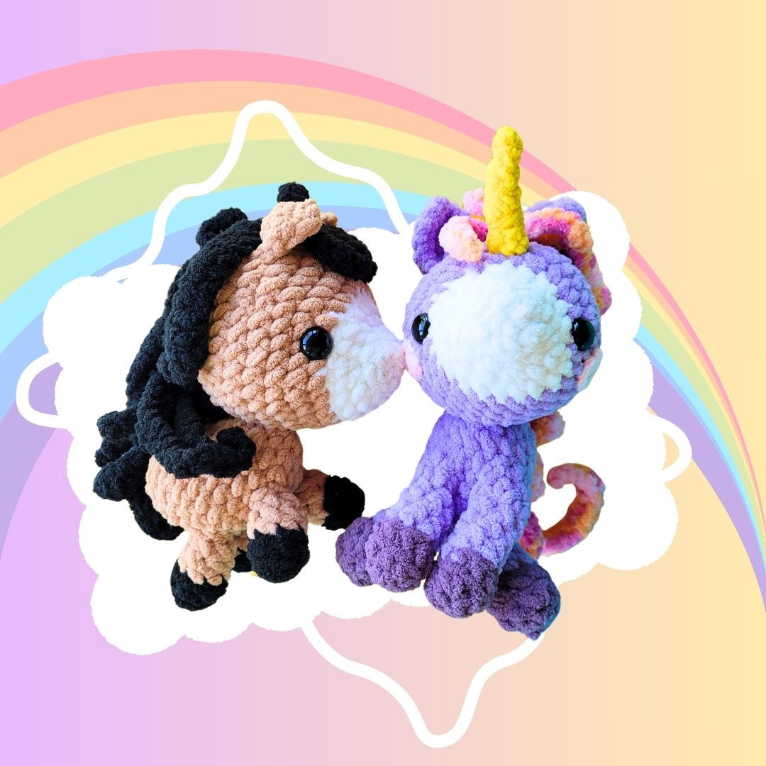 Cute Amigurumi Horse - Handmade Crochet Plush Toy - customizable