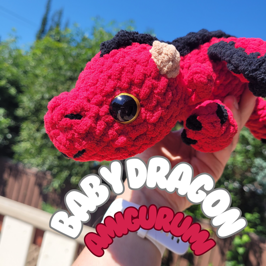 Handcrafted Amigurumi Dragon - Cute Crochet Plush Toy