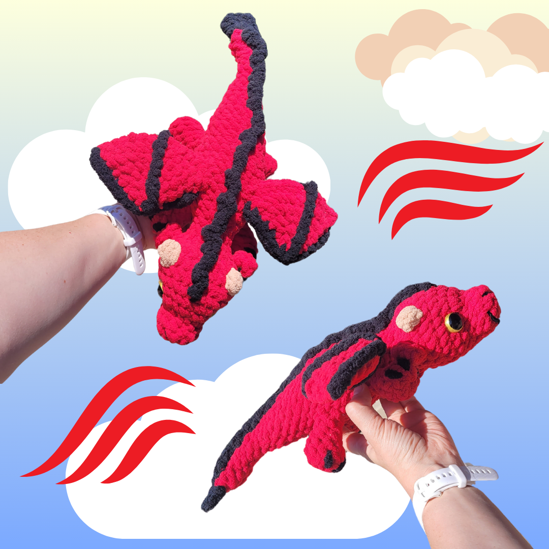 Handcrafted Amigurumi Dragon - Cute Crochet Plush Toy