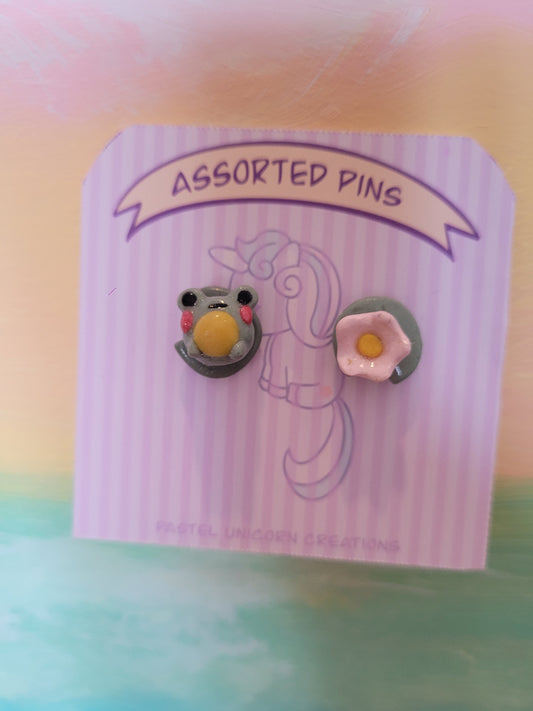 Frog and Lilypad pin set