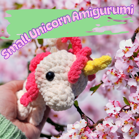 Small Amigurumi Unicorn - Handcrafted Crochet Plush Toy